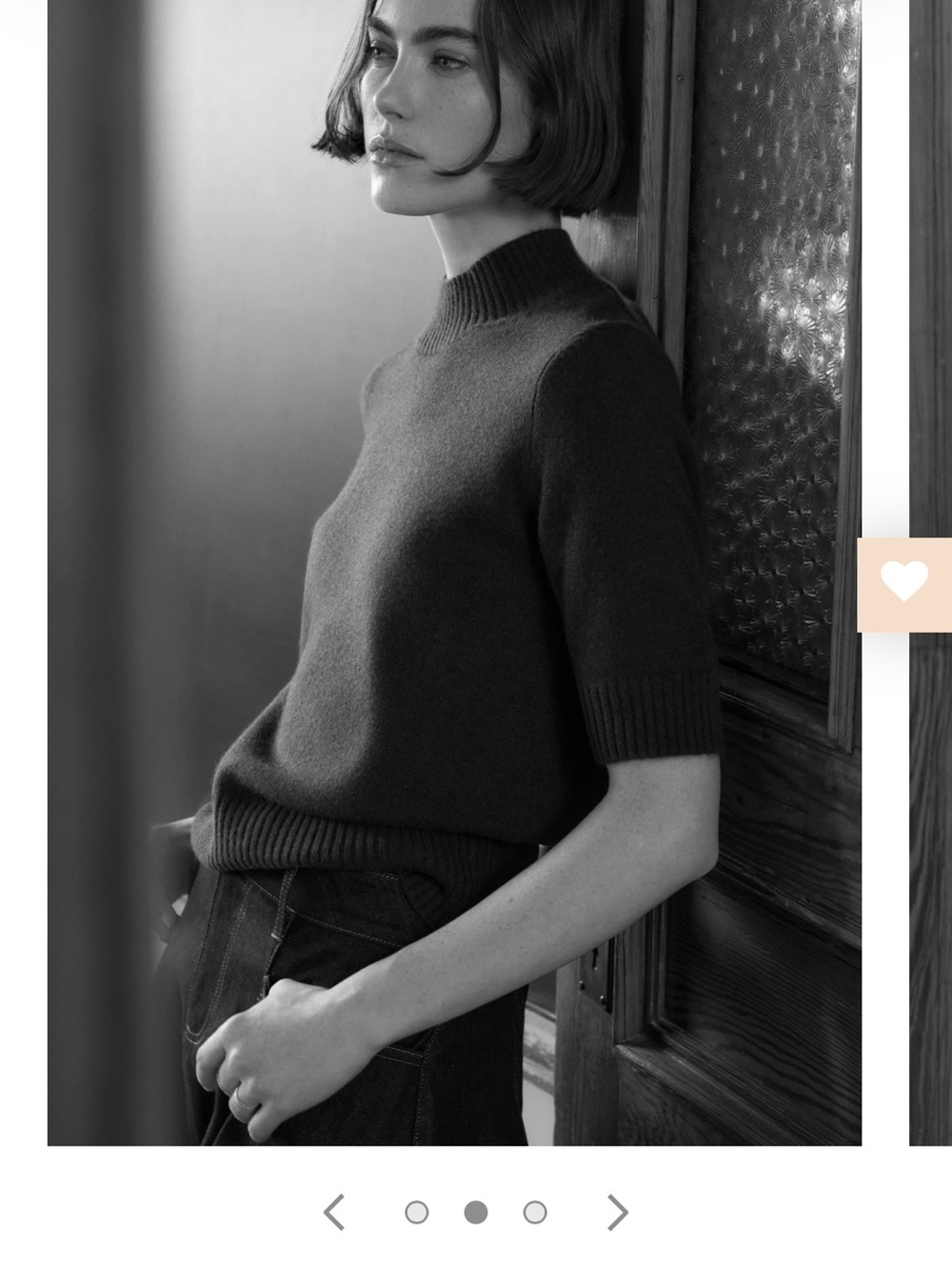 No Offers! Ca Va de Soi Short-Sleeve Mockneck Sweater Merino Black Sweater- S